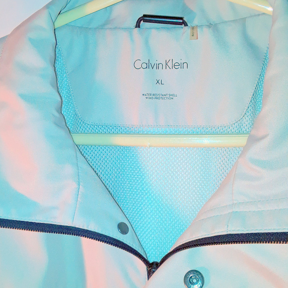 Calvin Klein XL Water Resistant Wind Protection Sport Jacket Light Gray - Picture 2 of 8